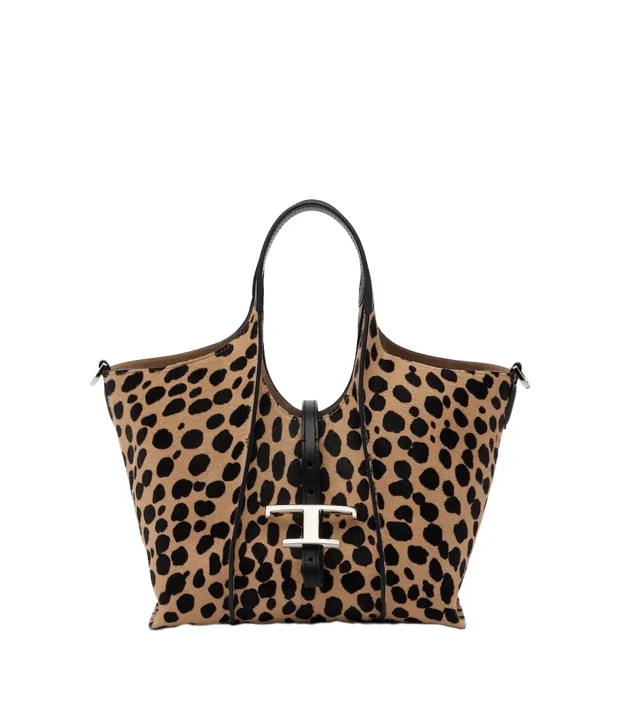 Tbs Small calf hair top-handle bag