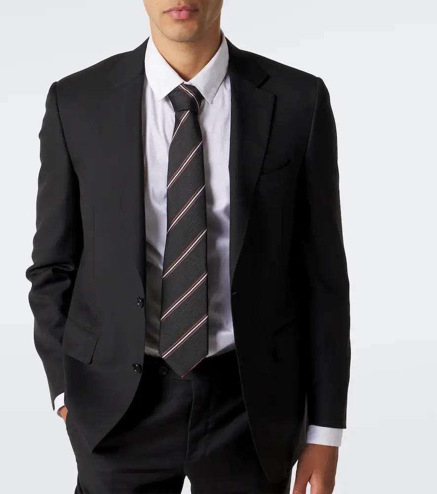Brioni Striped silk jacquard tie | Thumbnail 2 Brioni Striped silk jacquard tie | Thumbnail 2