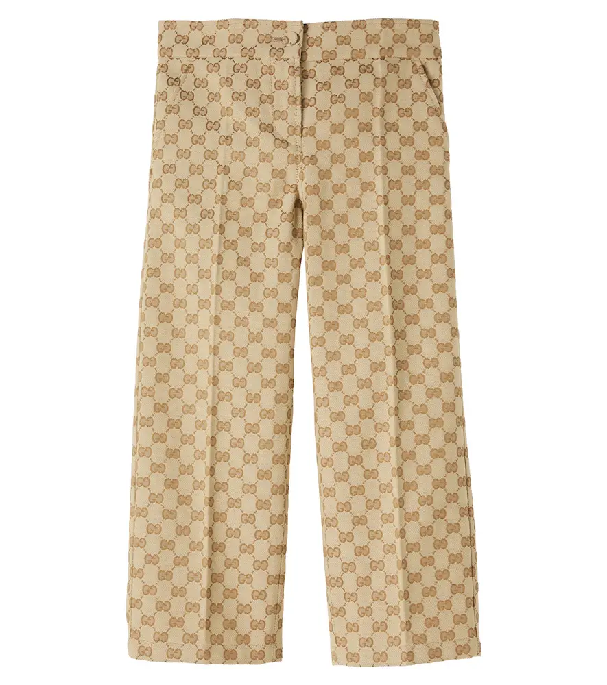 Gucci Kids GG cotton blend wide-leg pants | Image 1 Gucci Kids GG cotton blend wide-leg pants | Image 1