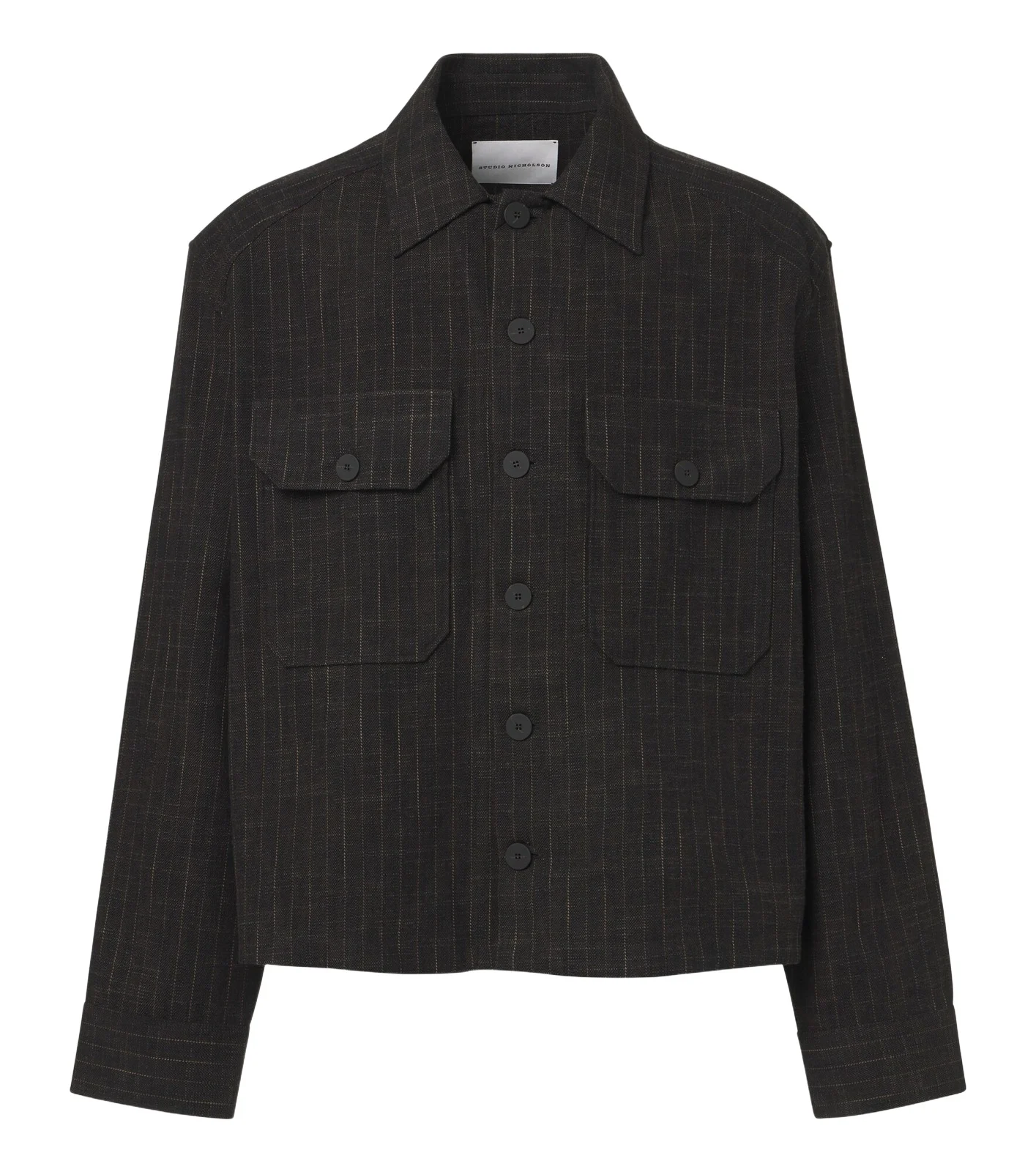 Studio Nicholson Kelver striped cotton and wool-blend jacket