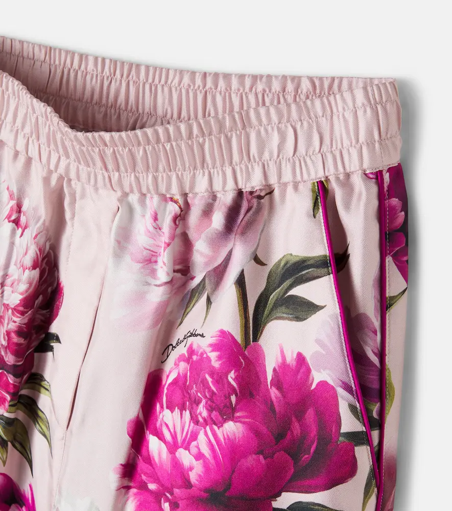 Dolce & Gabbana Kids Floral silk twill wide-leg pants | Thumbnail 3 Dolce & Gabbana Kids Floral silk twill wide-leg pants | Thumbnail 3