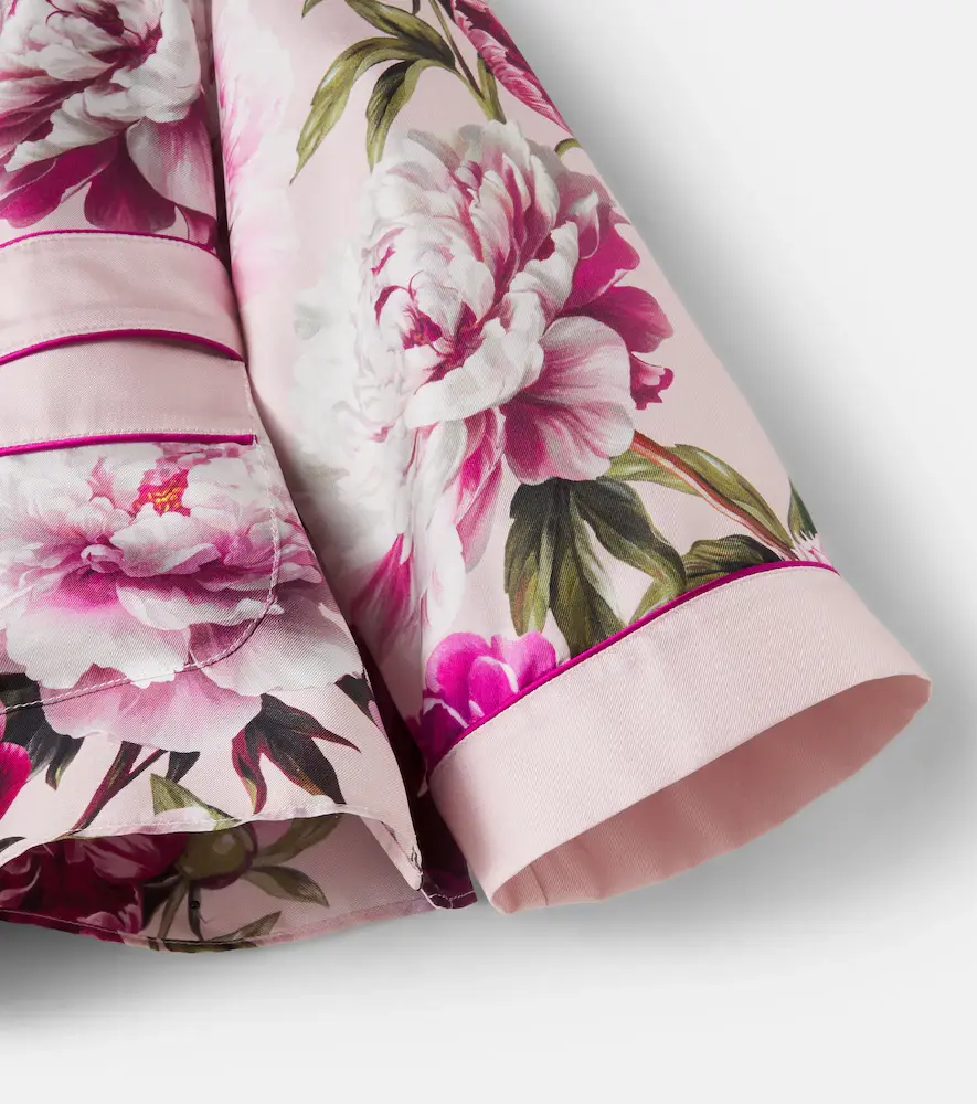 Dolce & Gabbana Kids Belted floral silk twill shirt | Thumbnail 3 Dolce & Gabbana Kids Belted floral silk twill shirt | Thumbnail 3