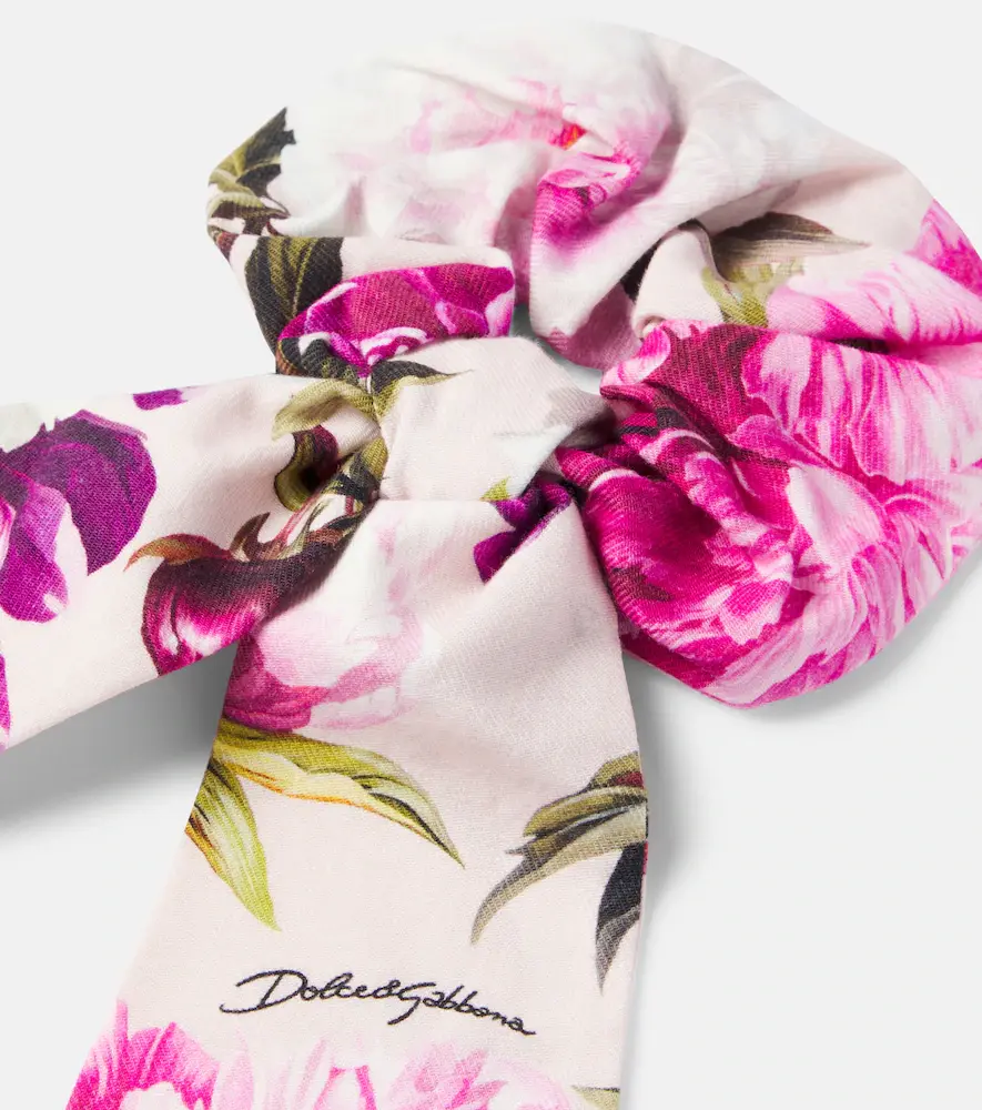 Dolce & Gabbana Kids Floral cotton scrunchie | Thumbnail 2
