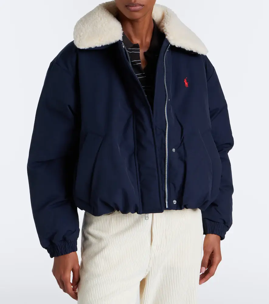 Polo Ralph Lauren Teddy-trimmed technical down jacket | Thumbnail 4 Polo Ralph Lauren Teddy-trimmed technical down jacket | Thumbnail 4