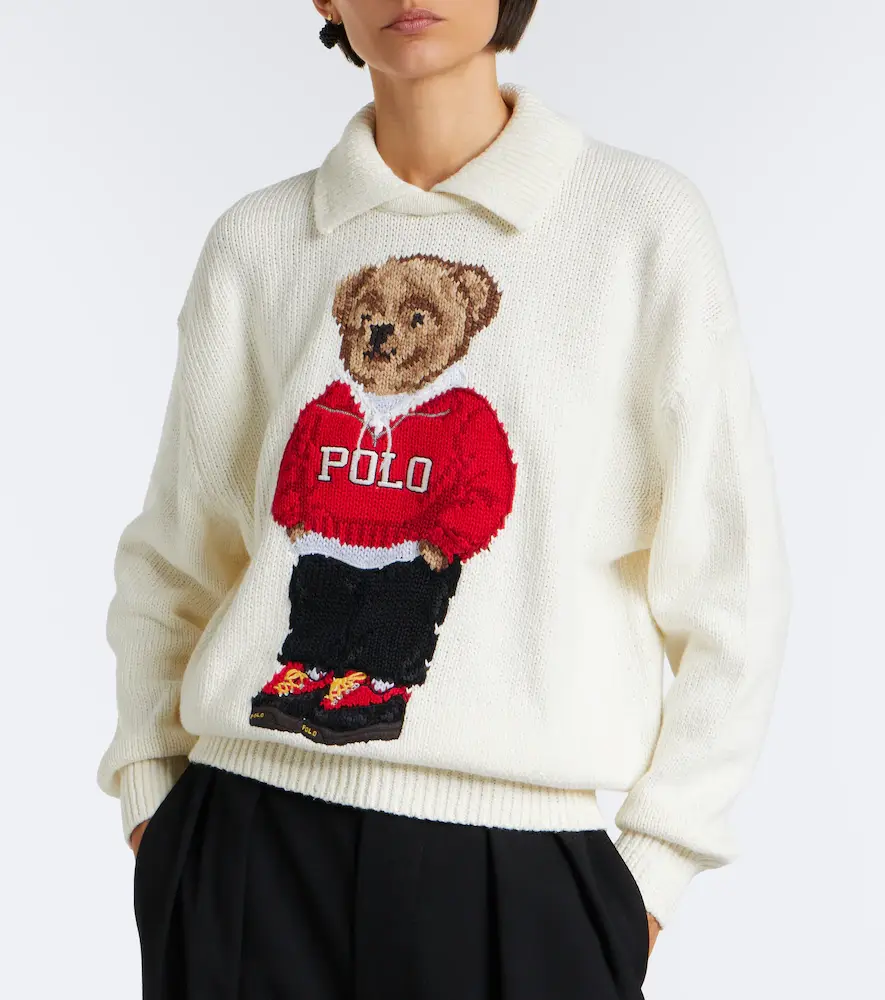 Polo Ralph Lauren Polo Bear intarsia linen and cotton sweater | Thumbnail 2