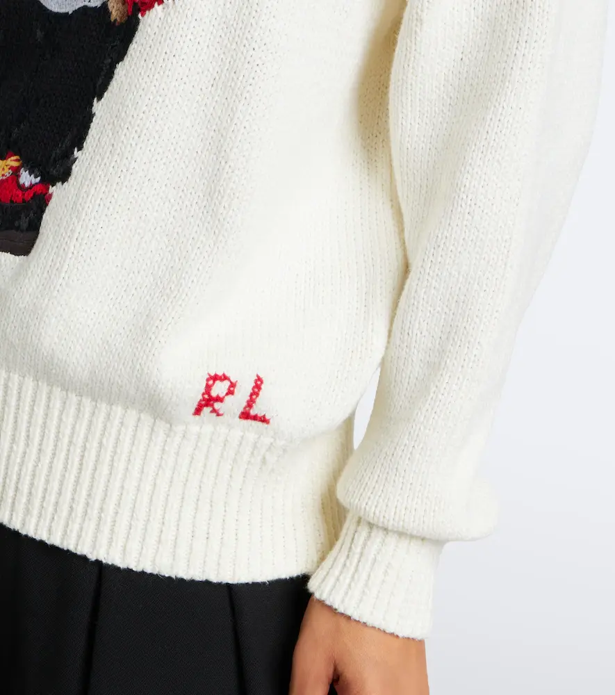 Polo Ralph Lauren Polo Bear intarsia linen and cotton sweater | Thumbnail 3