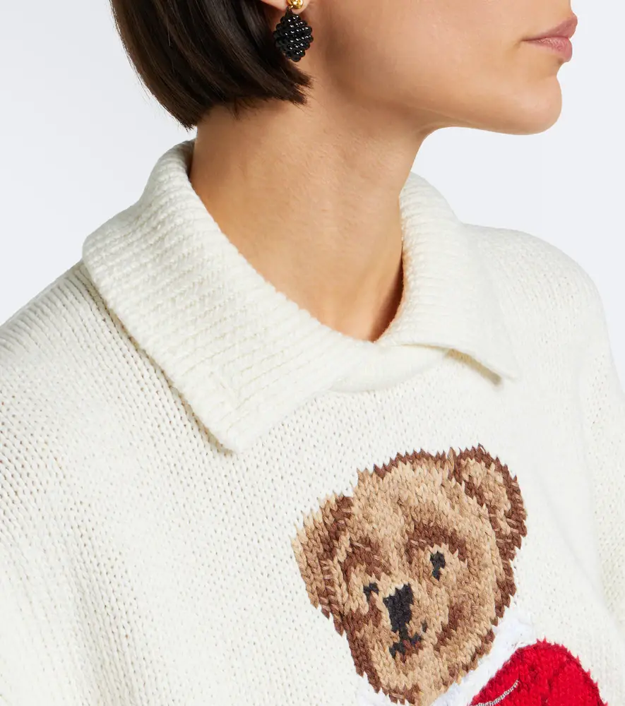 Polo Ralph Lauren Polo Bear intarsia linen and cotton sweater | Thumbnail 5