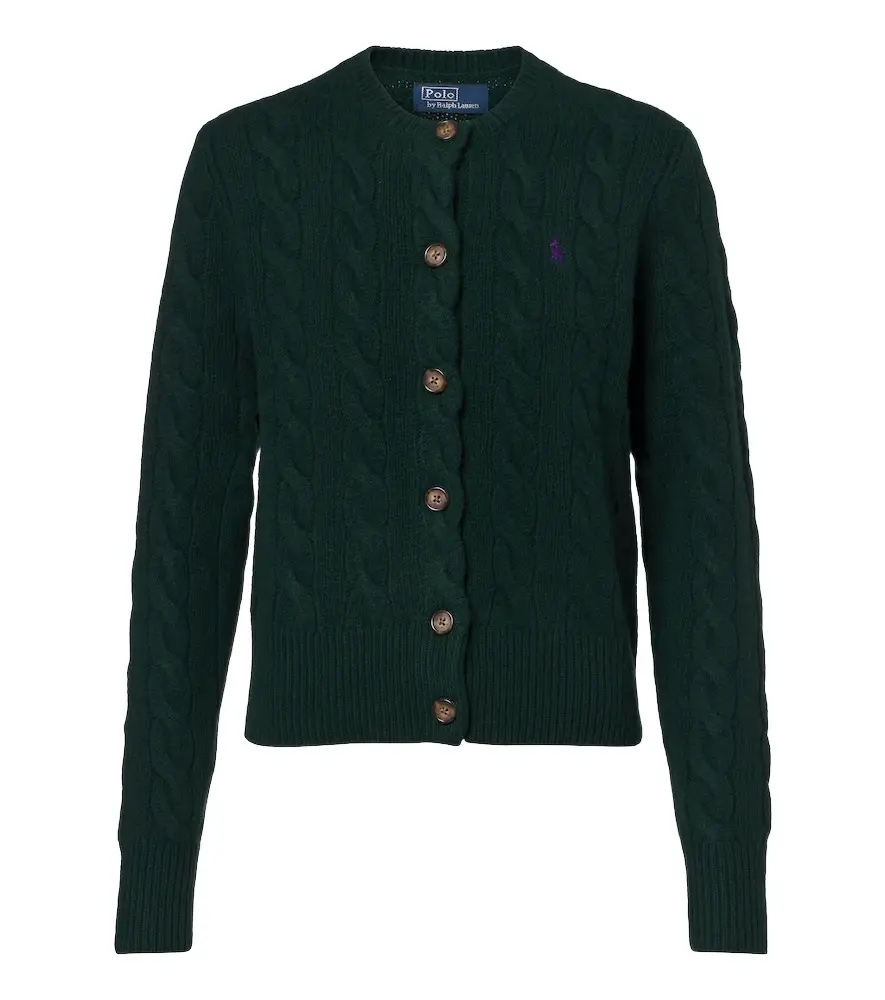 Polo Ralph Lauren Cable-knit wool and cashmere cardigan | Image 1 Polo Ralph Lauren Cable-knit wool and cashmere cardigan | Image 1
