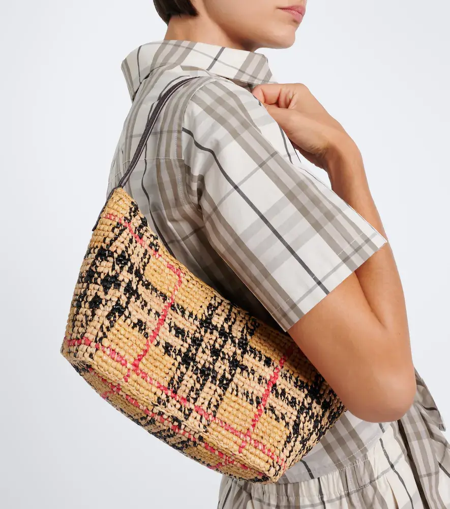 Burberry Margate Mini raffia shoulder bag | Thumbnail 4 Burberry Margate Mini raffia shoulder bag | Thumbnail 4