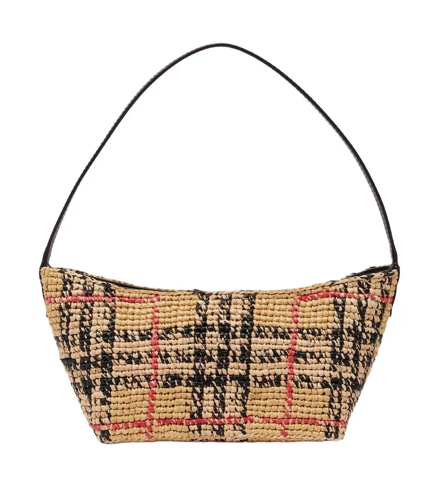 Burberry Margate Mini raffia shoulder bag | Image 1 Burberry Margate Mini raffia shoulder bag | Image 1