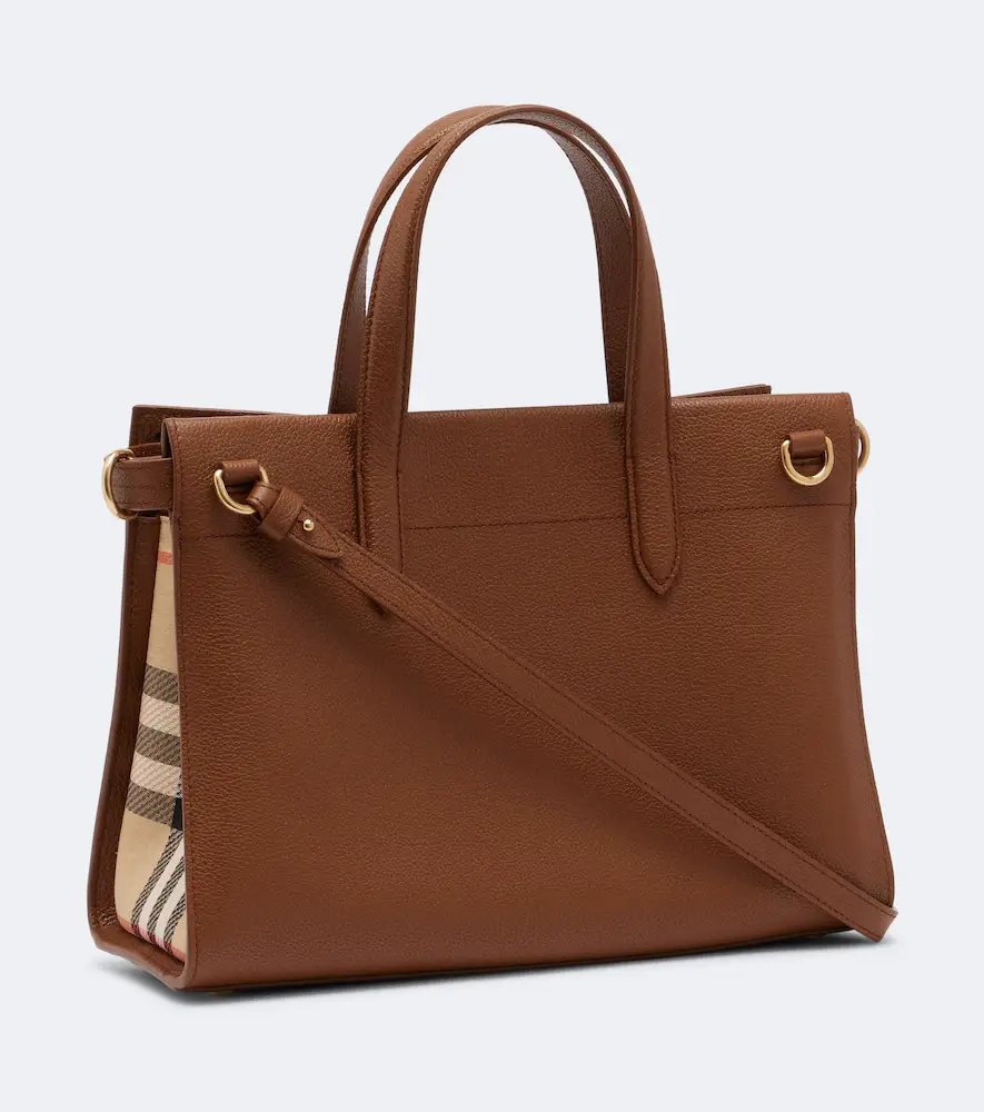 Burberry Check Small leather top-handle bag | Thumbnail 3 Burberry Check Small leather top-handle bag | Thumbnail 3