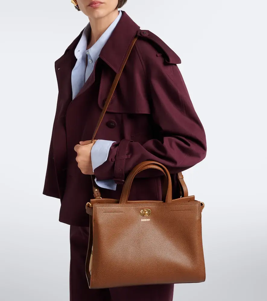 Burberry Check Small leather top-handle bag | Thumbnail 5 Burberry Check Small leather top-handle bag | Thumbnail 5