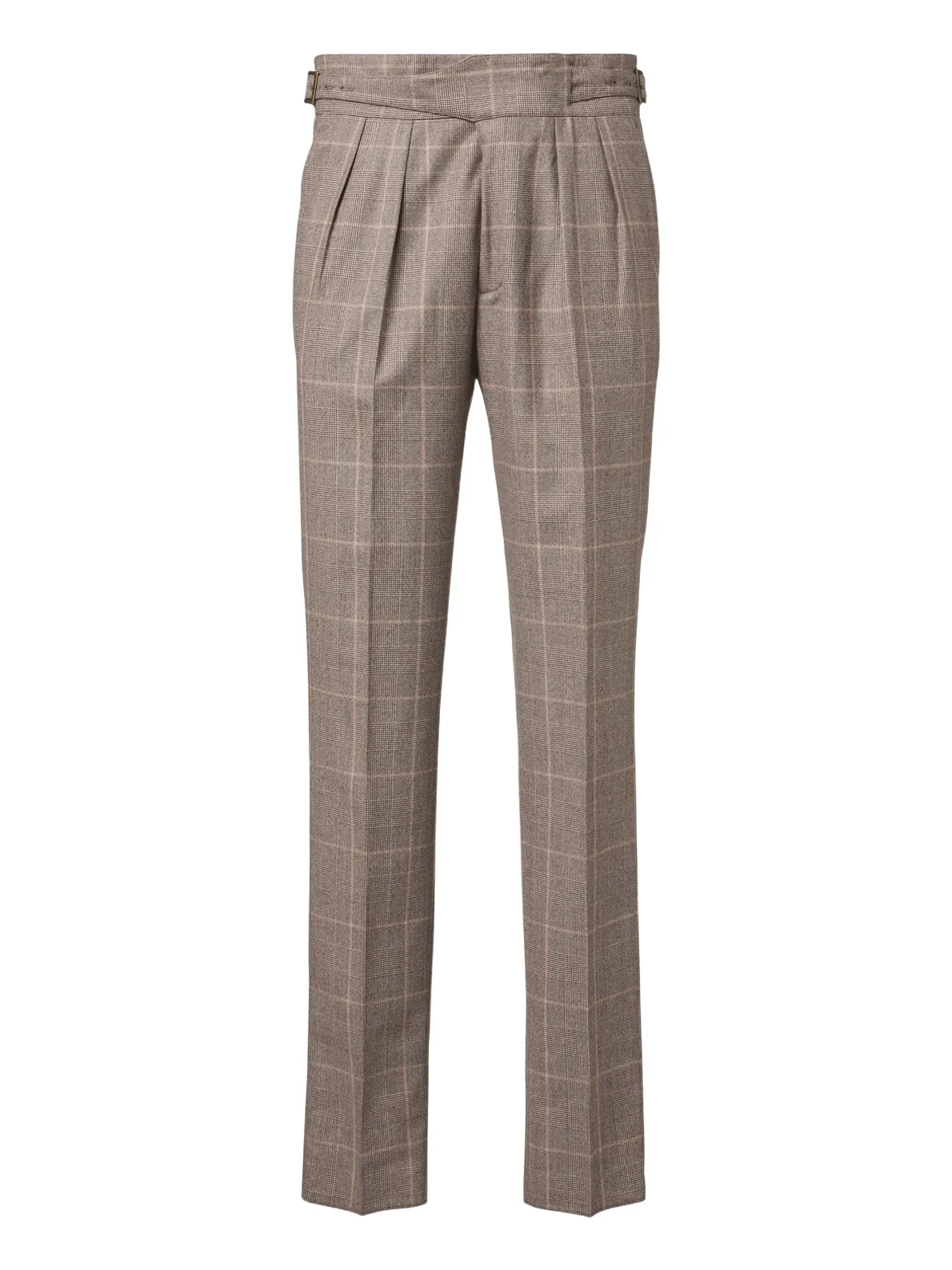 Checked virgin wool straight pants Checked virgin wool straight pants