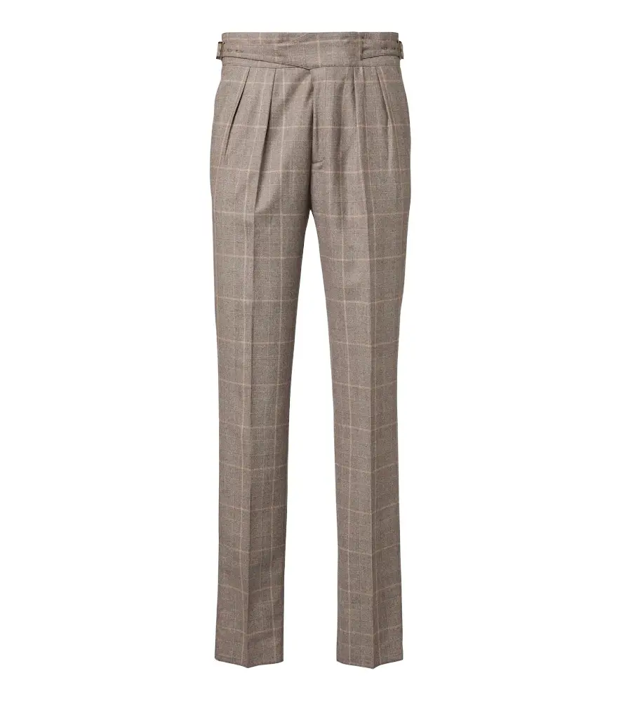 Rubinacci Checked virgin wool straight pants | Image 1 Rubinacci Checked virgin wool straight pants | Image 1