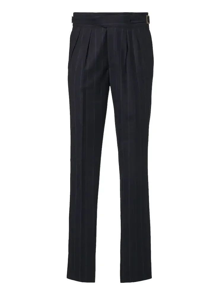 Striped virgin wool straight pants Striped virgin wool straight pants