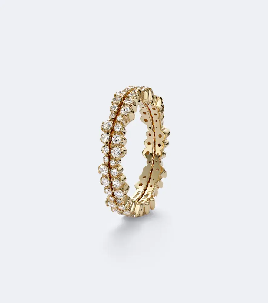 Suzanne Kalan Ivy 18kt gold tech ring jackets with diamonds | Thumbnail 3 Suzanne Kalan Ivy 18kt gold tech ring jackets with diamonds | Thumbnail 3