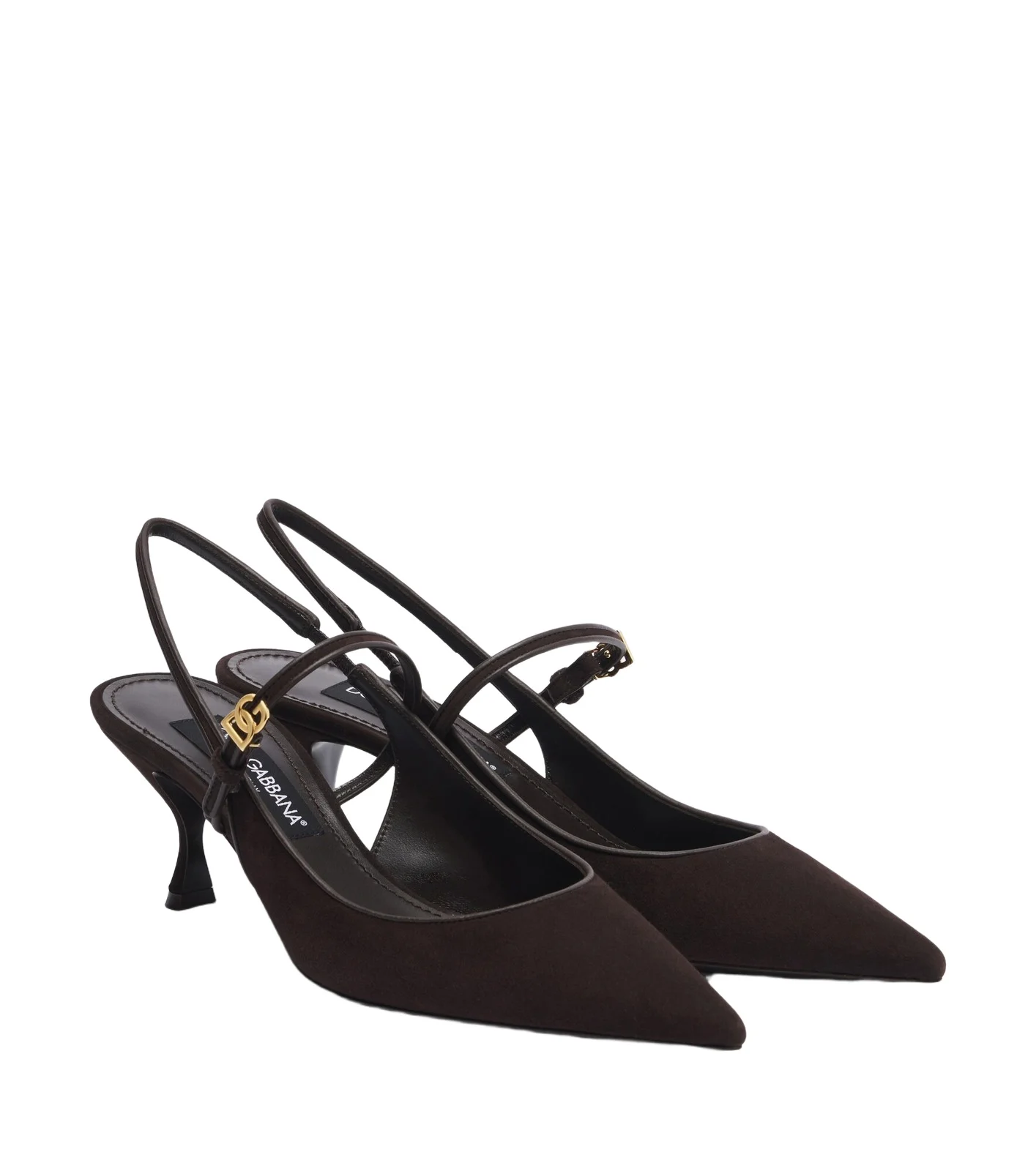 Dolce & Gabbana DG suede slingback pumps