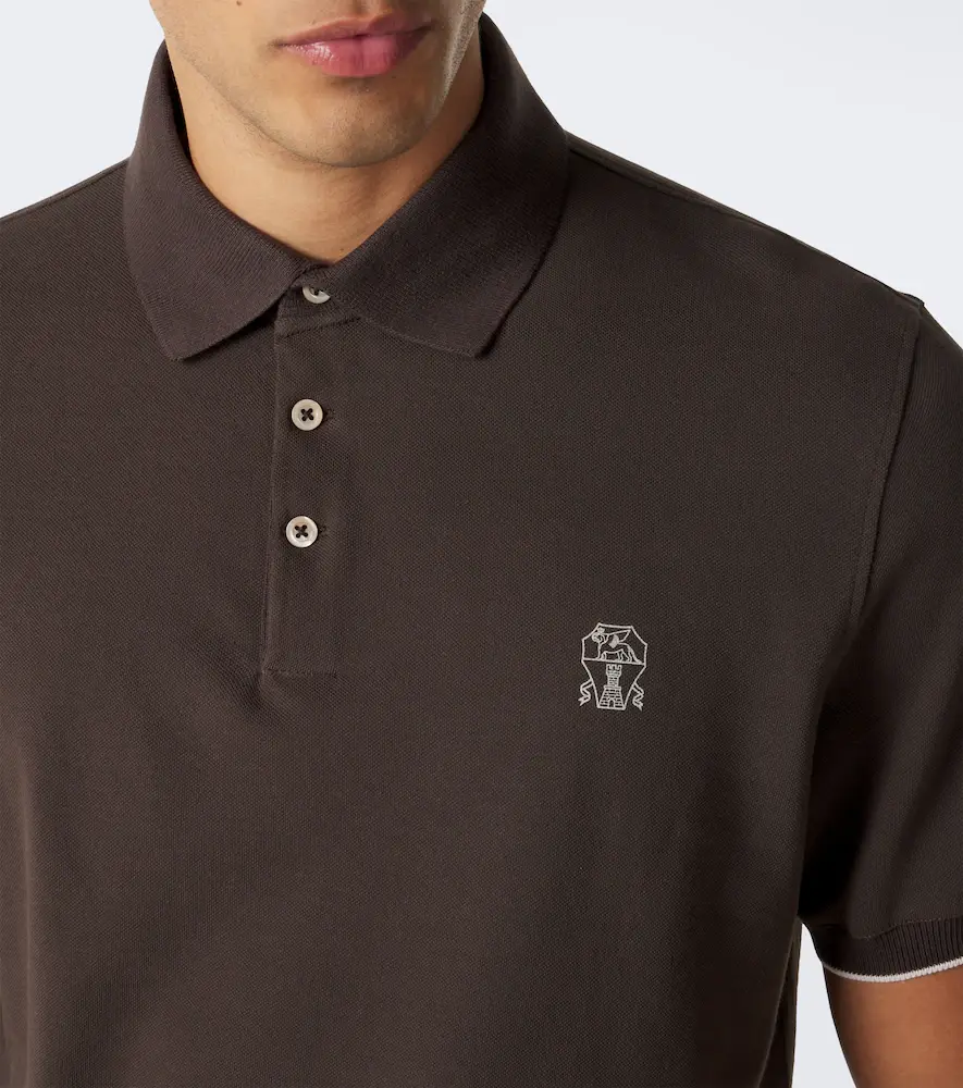 Brunello Cucinelli Logo cotton piqué polo shirt | Thumbnail 6 Brunello Cucinelli Logo cotton piqué polo shirt | Thumbnail 6