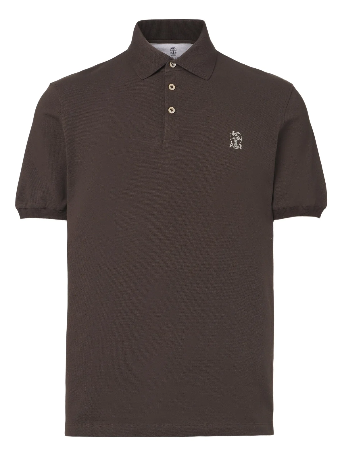 Brunello Cucinelli Logo cotton piqué polo shirt