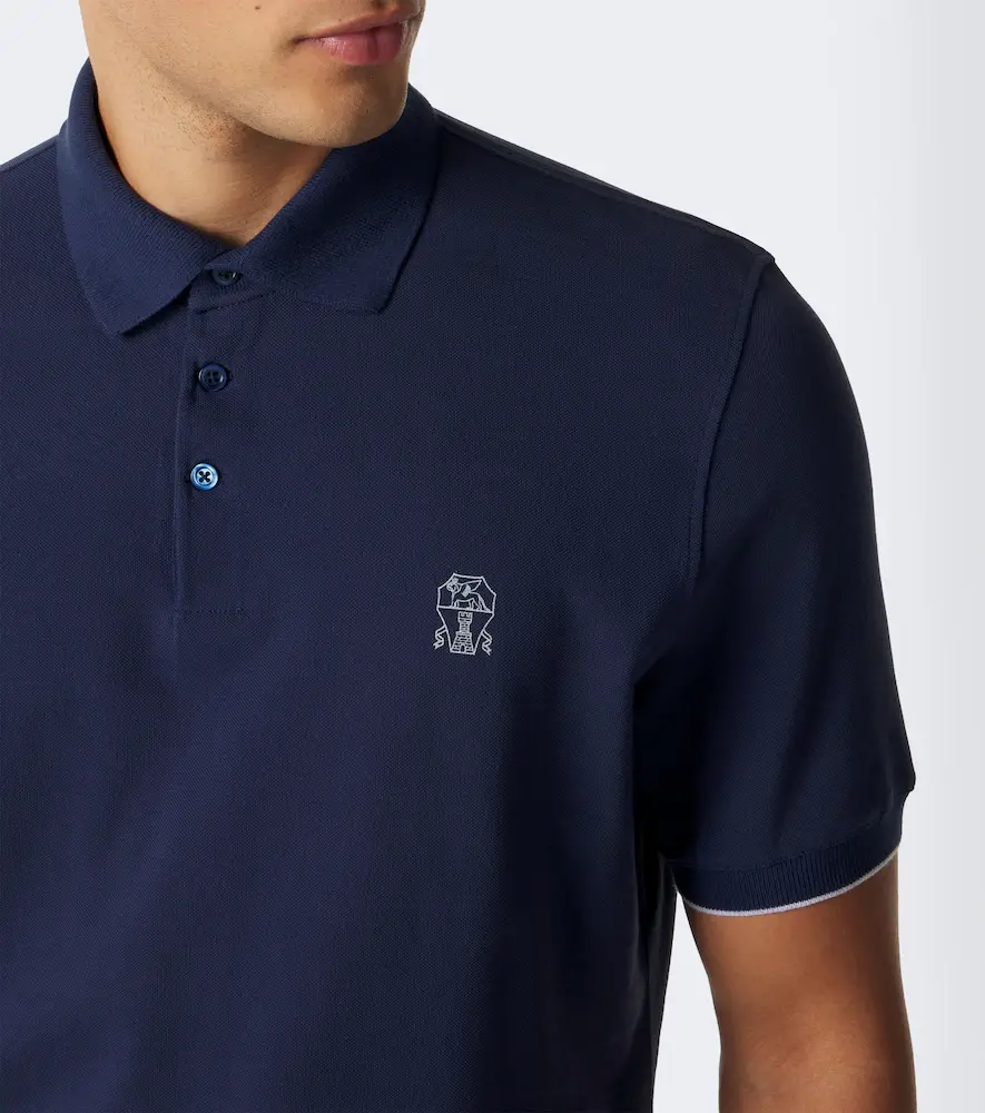 Brunello Cucinelli Logo cotton piqué polo shirt | Thumbnail 2 Brunello Cucinelli Logo cotton piqué polo shirt | Thumbnail 2