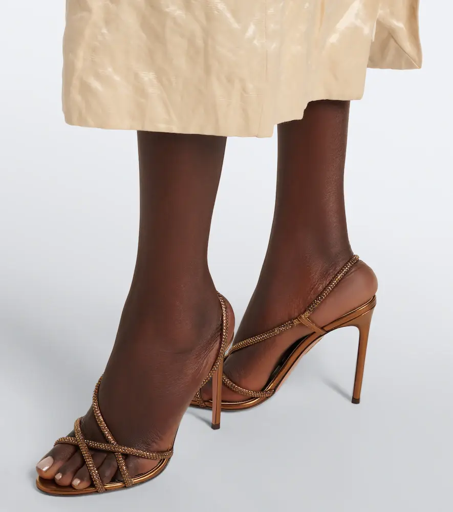 Aquazzura Horizon Crystal leather slingback sandals | Thumbnail 6