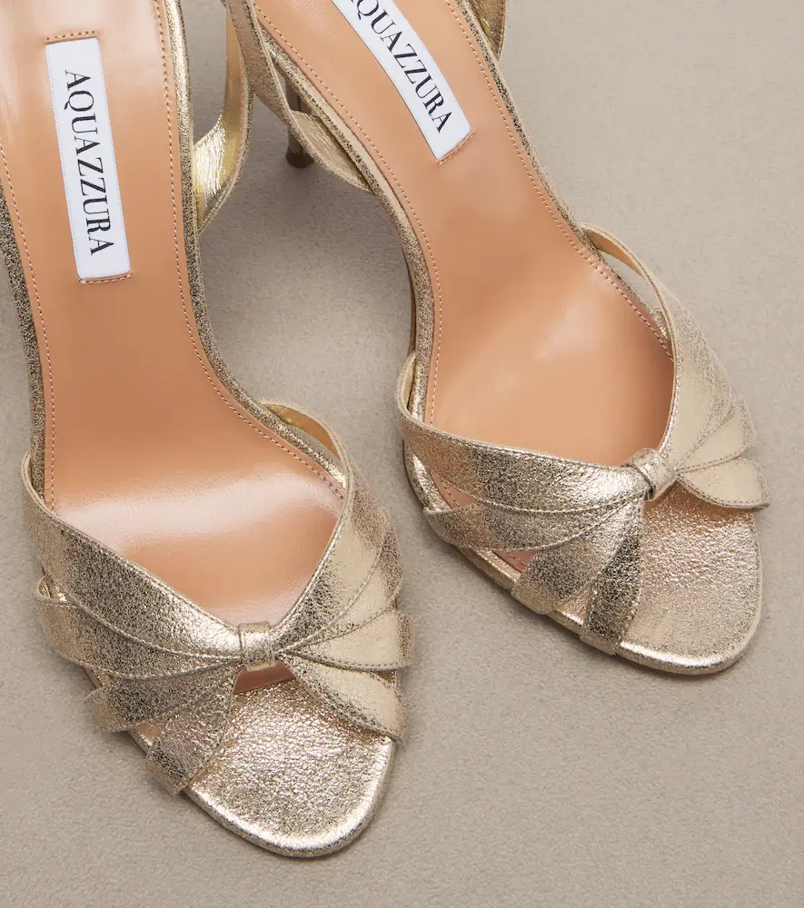 Aquazzura Soulmate metallic leather sandals | Thumbnail 3