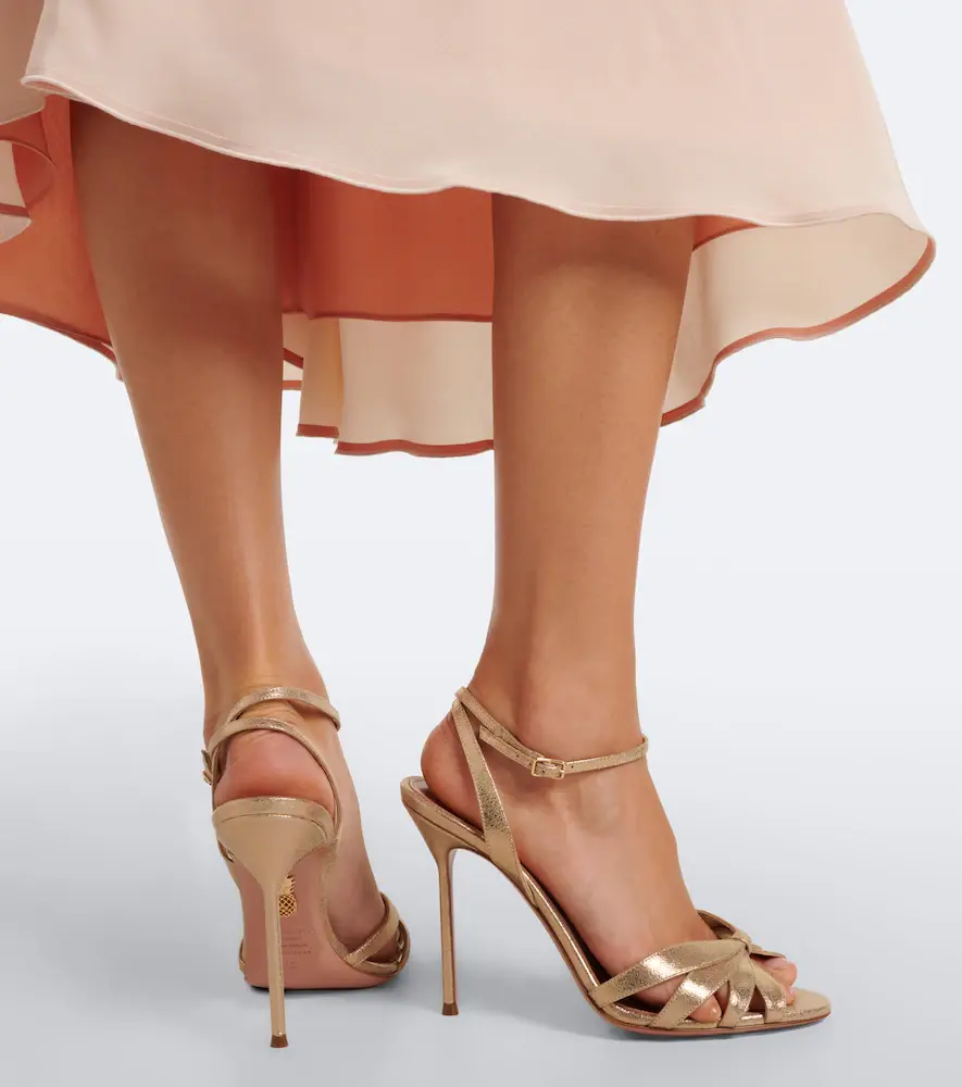 Aquazzura Soulmate metallic leather sandals | Thumbnail 5
