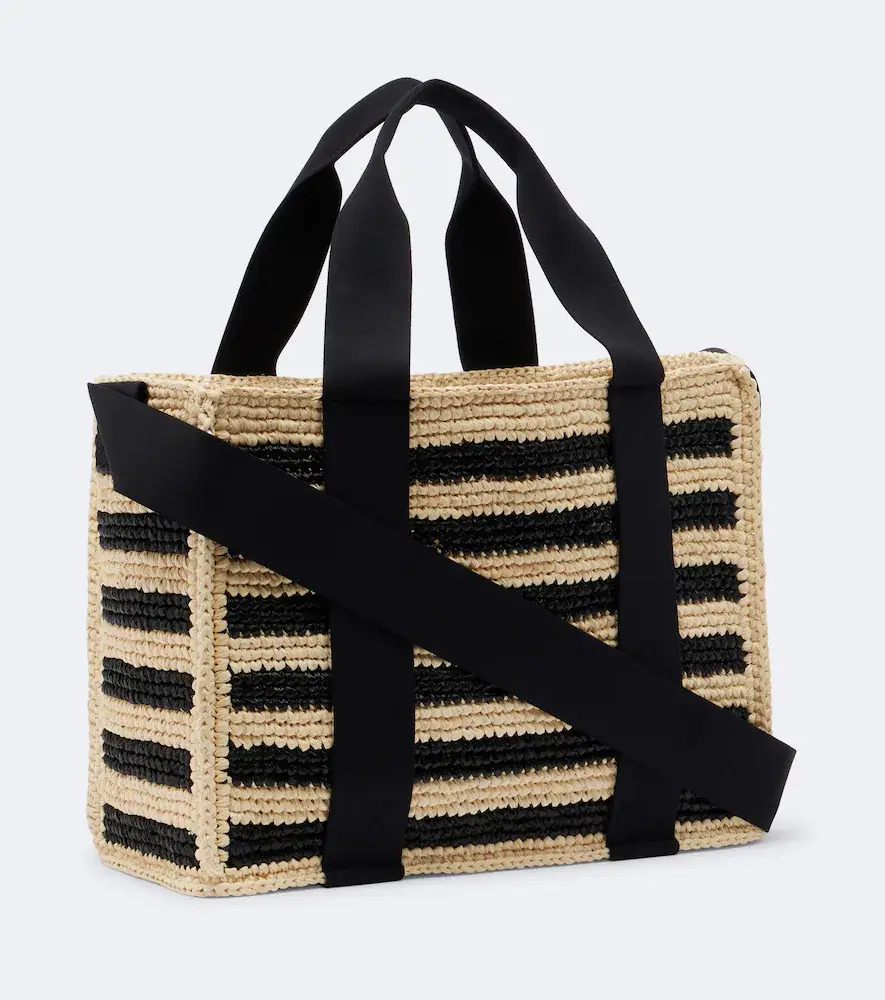 Eres Voyageur Mini raffia top-handle bag | Thumbnail 3