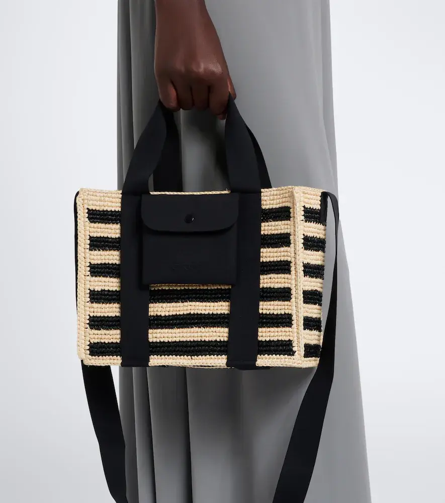 Eres Voyageur Mini raffia top-handle bag | Thumbnail 5