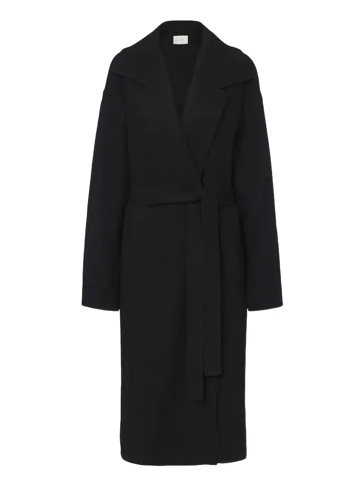 Ciara wool and cashmere-blend wrap coat