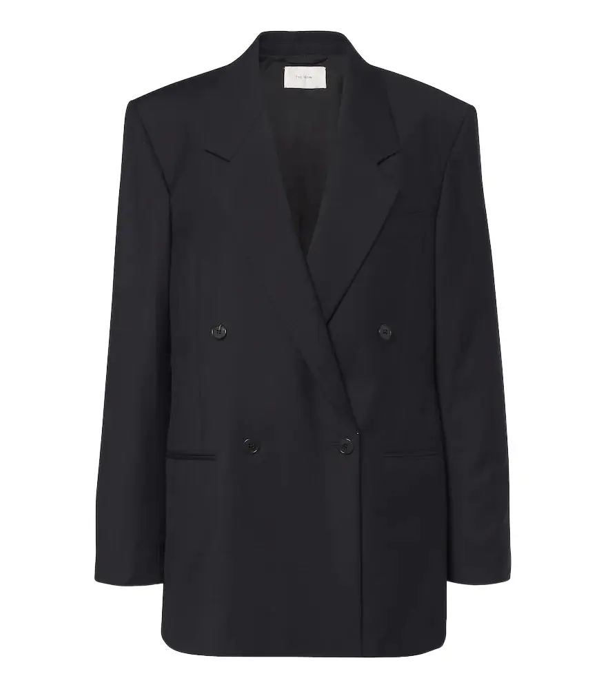 Isani double-breasted virgin wool blazer