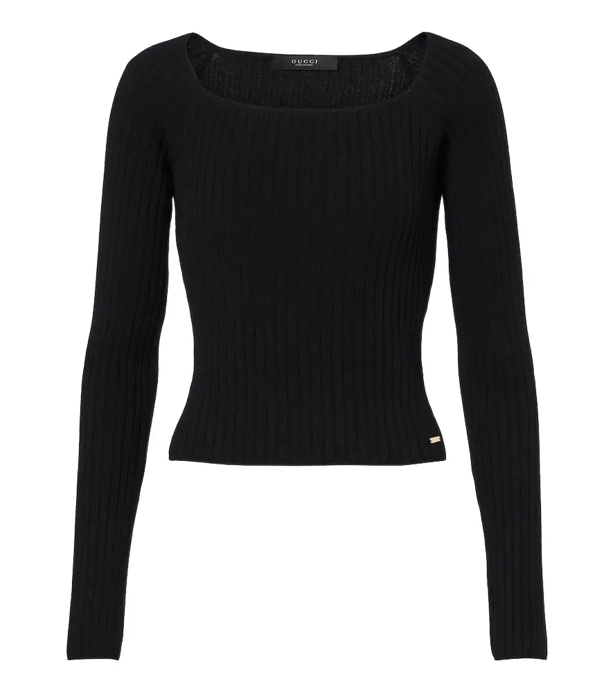 Gucci Ribbed-knit wool and cashmere sweater | Image 1 Gucci Ribbed-knit wool and cashmere sweater | Image 1