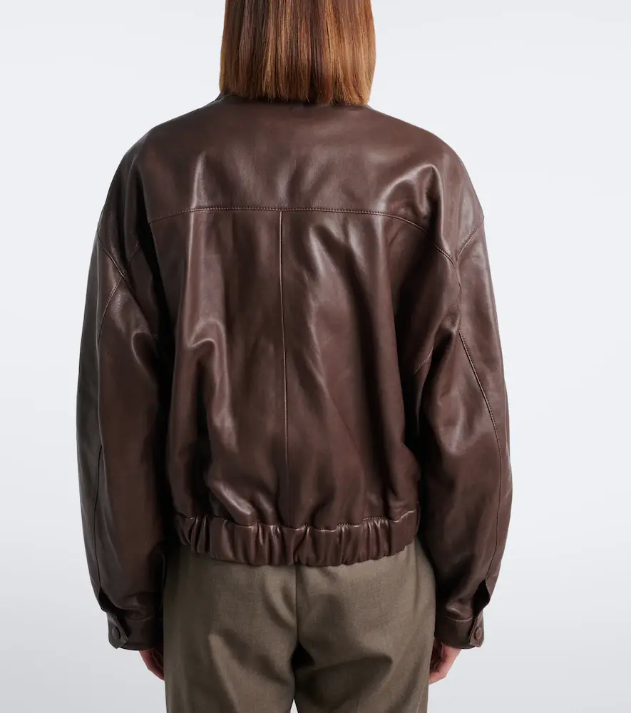 Nour Hammour Quincy leather blouson jacket | Thumbnail 2 Nour Hammour Quincy leather blouson jacket | Thumbnail 2