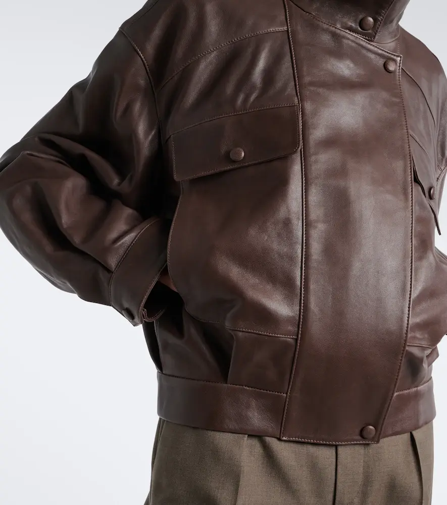 Nour Hammour Quincy leather blouson jacket | Thumbnail 3 Nour Hammour Quincy leather blouson jacket | Thumbnail 3