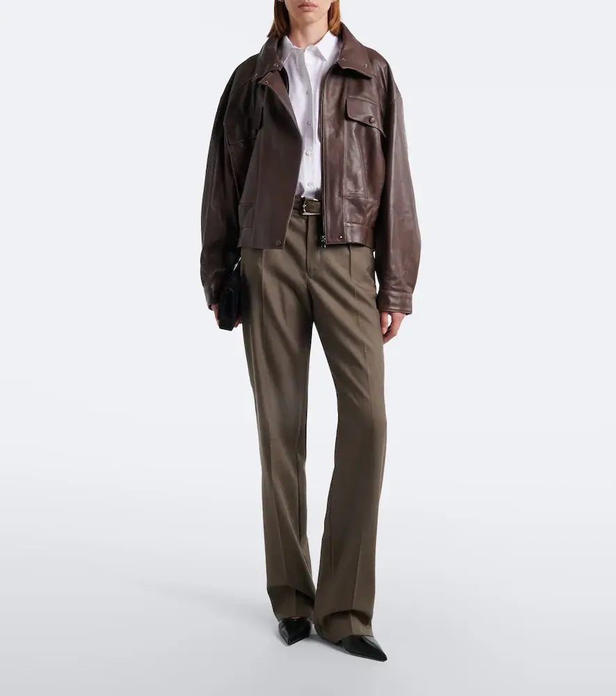 Nour Hammour Quincy leather blouson jacket | Thumbnail 4 Nour Hammour Quincy leather blouson jacket | Thumbnail 4