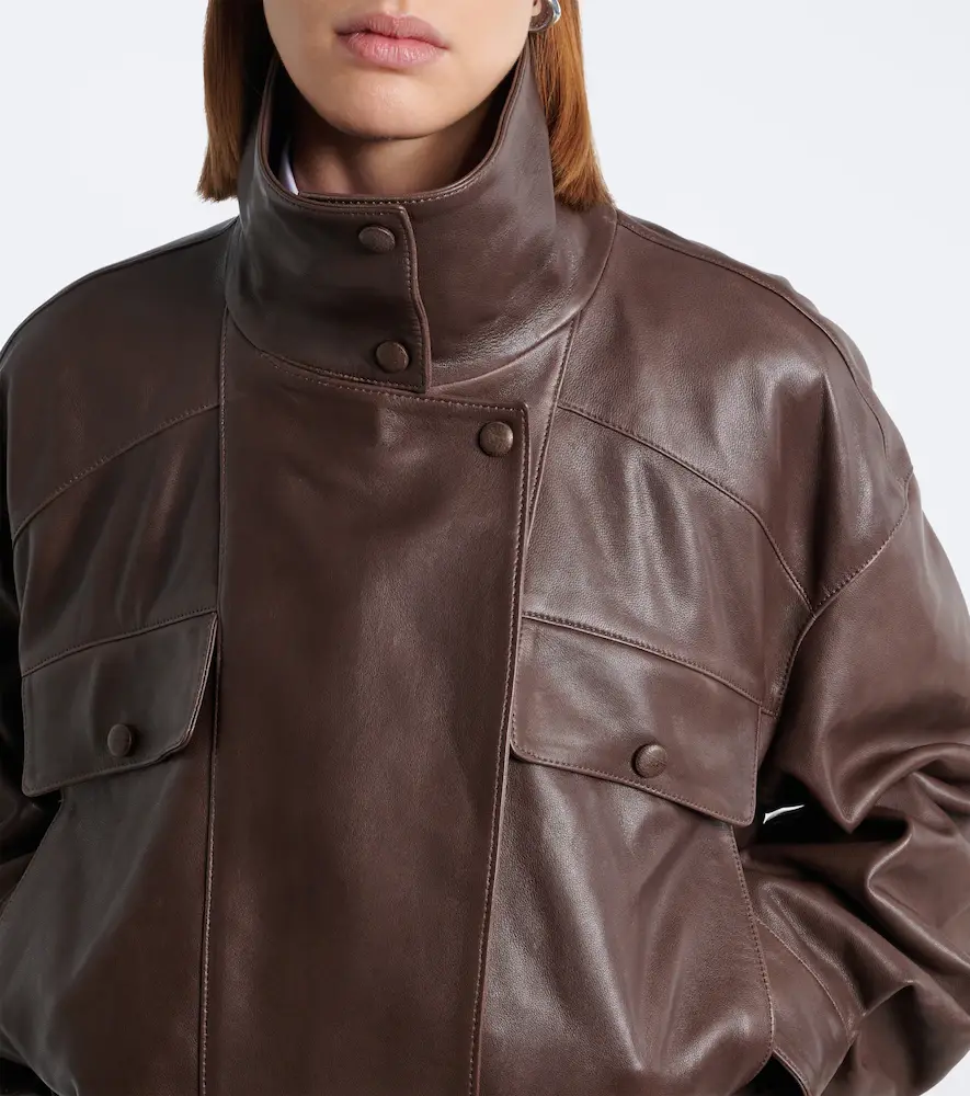 Nour Hammour Quincy leather blouson jacket | Thumbnail 5 Nour Hammour Quincy leather blouson jacket | Thumbnail 5