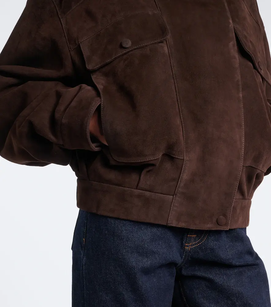 Nour Hammour Suede blouson jacket | Thumbnail 2 Nour Hammour Suede blouson jacket | Thumbnail 2