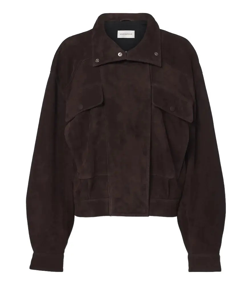 Nour Hammour Suede blouson jacket | Image 1 Nour Hammour Suede blouson jacket | Image 1
