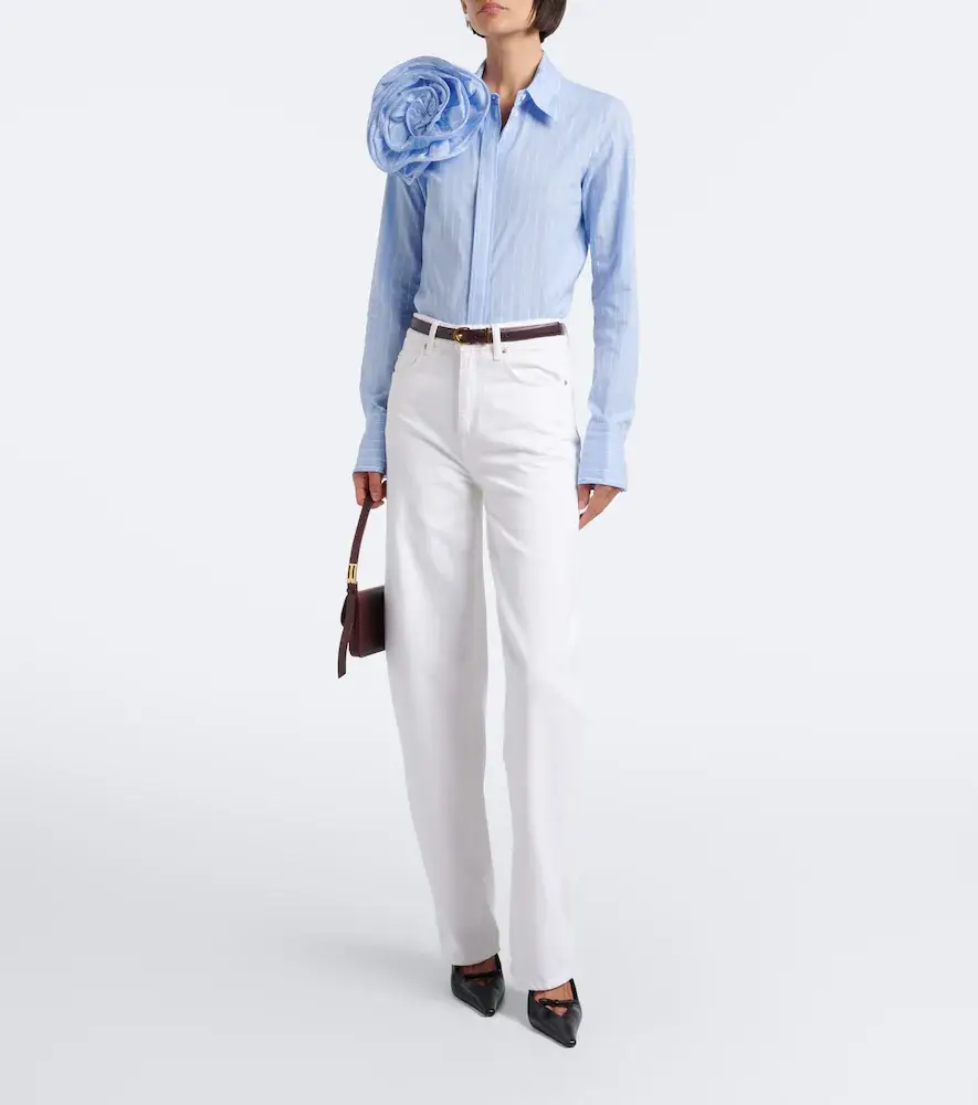 Dorothee Schumacher Striped Power floral-appliqué cotton-blend shirt | Thumbnail 6 Dorothee Schumacher Striped Power floral-appliqué cotton-blend shirt | Thumbnail 6