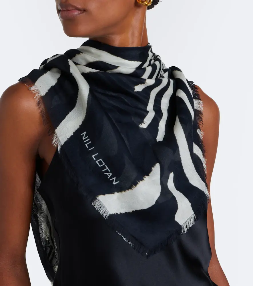 Nili Lotan Zebra-print scarf | Thumbnail 5