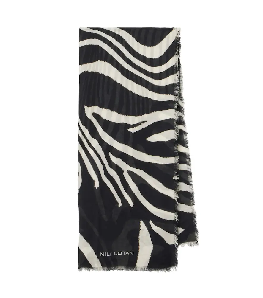 Nili Lotan Zebra-print scarf | Image 1 Nili Lotan Zebra-print scarf | Image 1