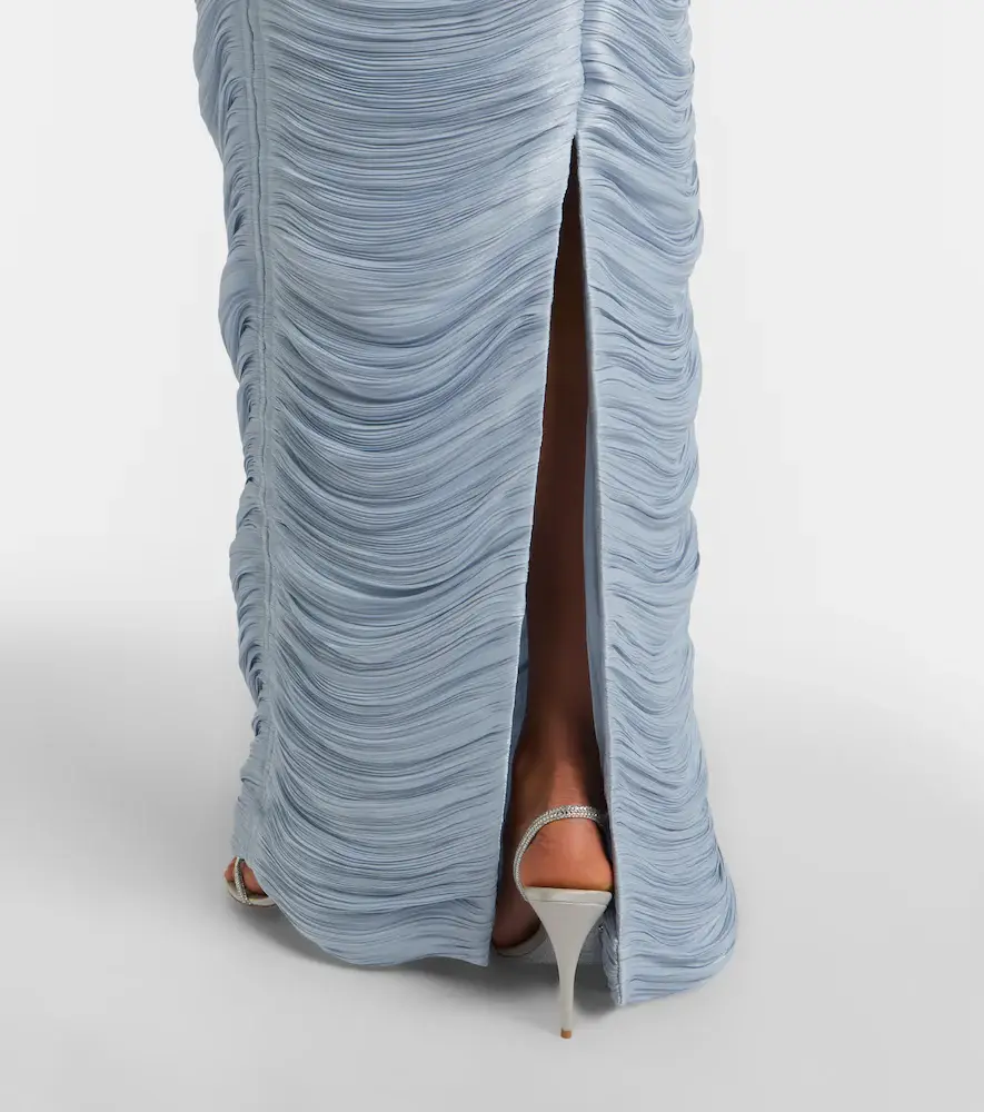 Marmar Halim Pleated taffeta gown | Thumbnail 3