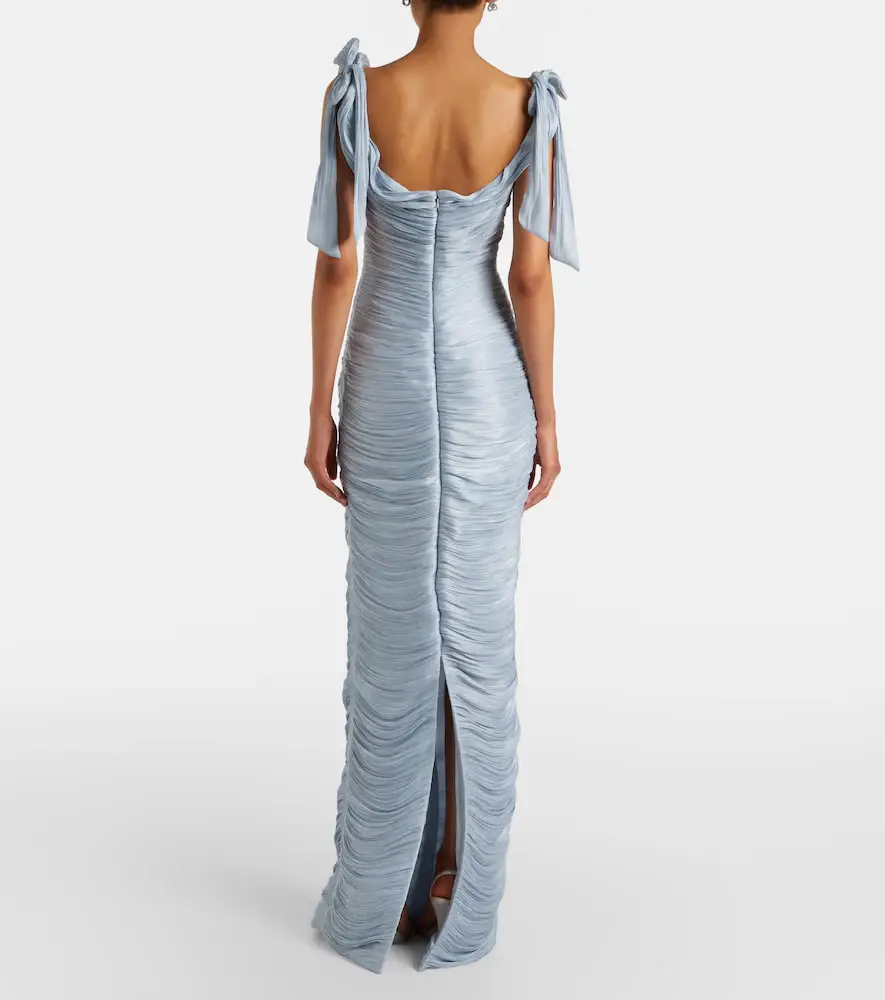 Marmar Halim Pleated taffeta gown | Thumbnail 4