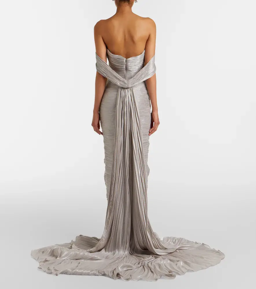 Marmar Halim Off-shoulder pleated bustier gown | Thumbnail 4 Marmar Halim Off-shoulder pleated bustier gown | Thumbnail 4