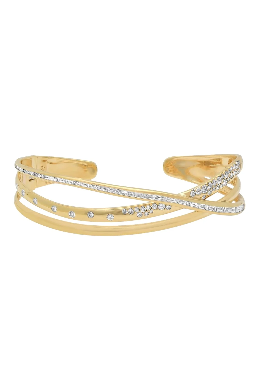 Diamond Crossover Bangle Cuff Bracelet Diamond Crossover Bangle Cuff Bracelet