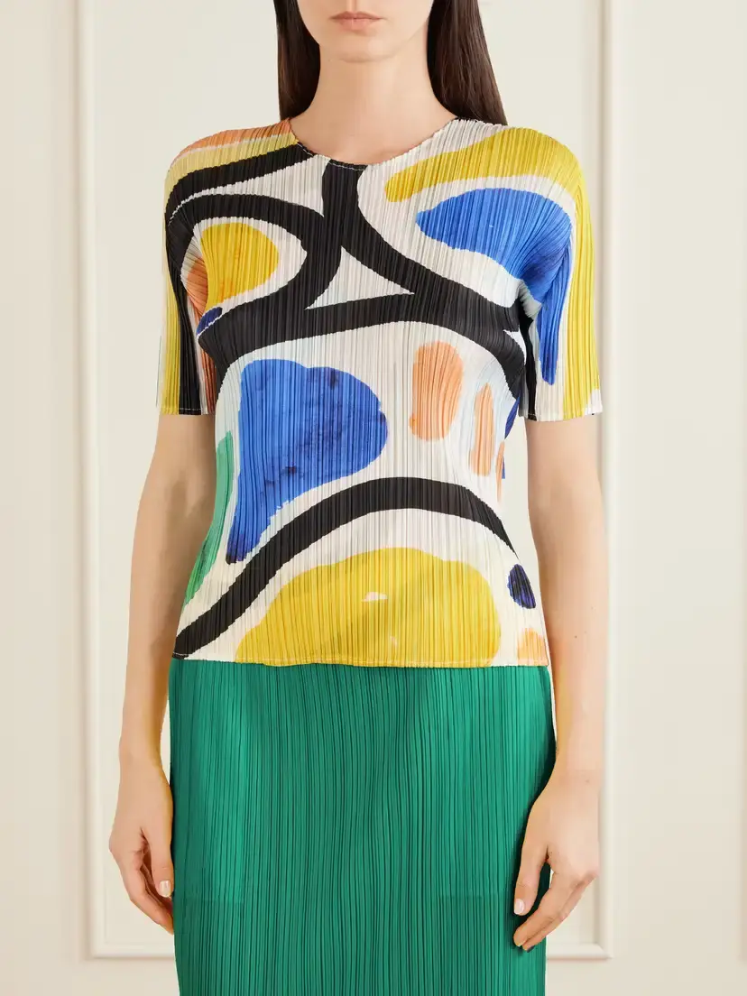 Pleats Please Issey Miyake Roll Printed Plissé Blouse | Thumbnail 3 Pleats Please Issey Miyake Roll Printed Plissé Blouse | Thumbnail 3
