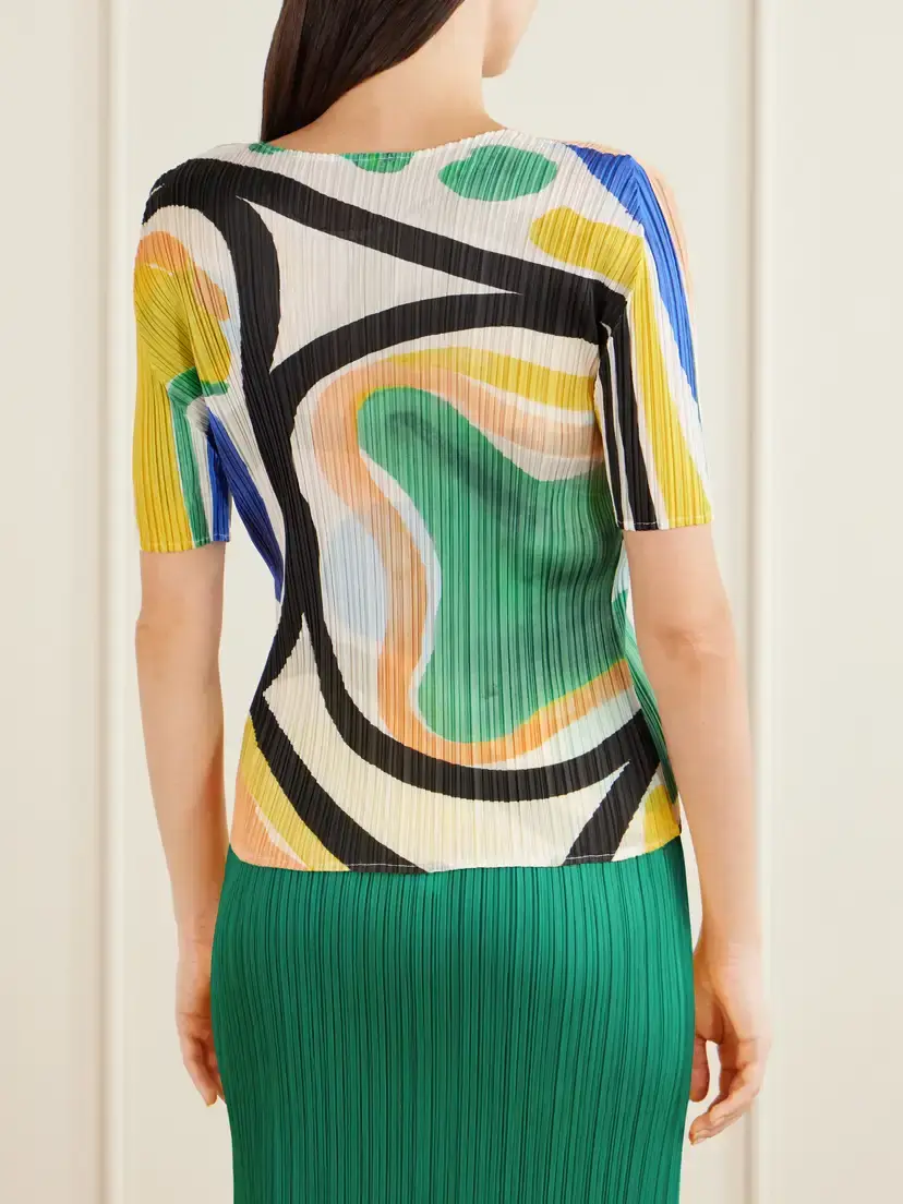 Pleats Please Issey Miyake Roll Printed Plissé Blouse | Thumbnail 4 Pleats Please Issey Miyake Roll Printed Plissé Blouse | Thumbnail 4