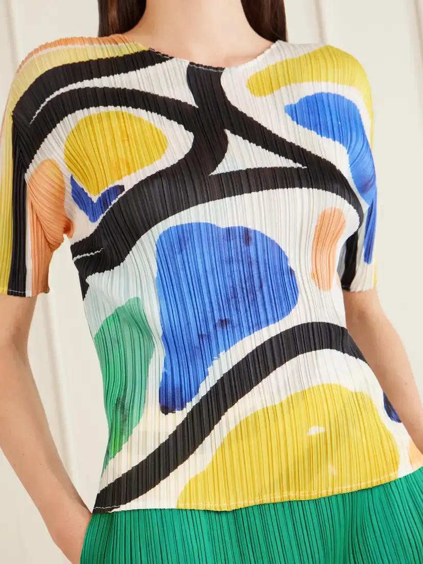 Pleats Please Issey Miyake Roll Printed Plissé Blouse | Thumbnail 5 Pleats Please Issey Miyake Roll Printed Plissé Blouse | Thumbnail 5