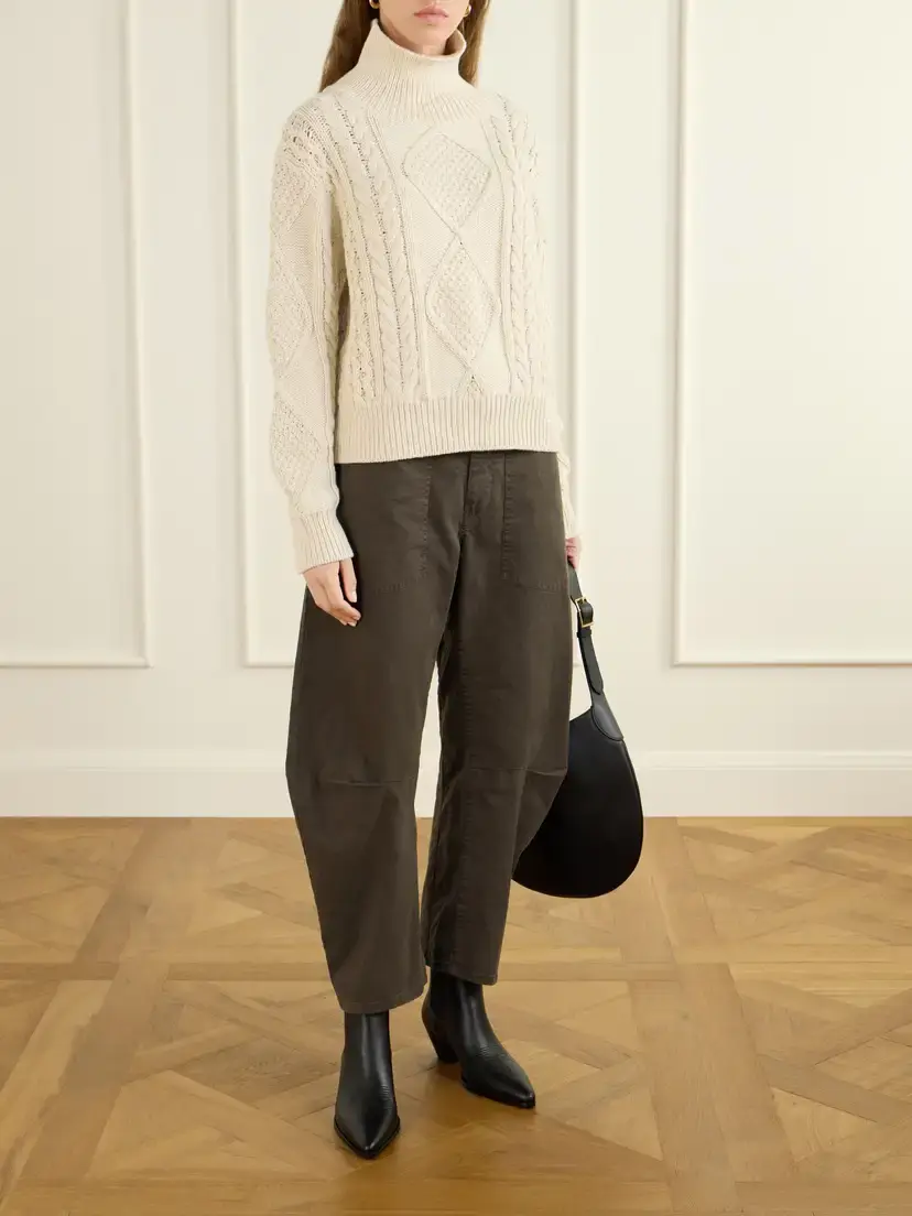 Nili Lotan Shon Cotton-blend Twill Barrel-leg Pants | Thumbnail 2 Nili Lotan Shon Cotton-blend Twill Barrel-leg Pants | Thumbnail 2