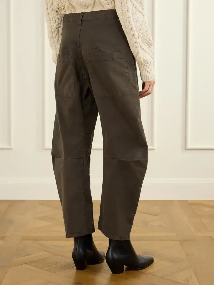 Nili Lotan Shon Cotton-blend Twill Barrel-leg Pants | Thumbnail 4 Nili Lotan Shon Cotton-blend Twill Barrel-leg Pants | Thumbnail 4